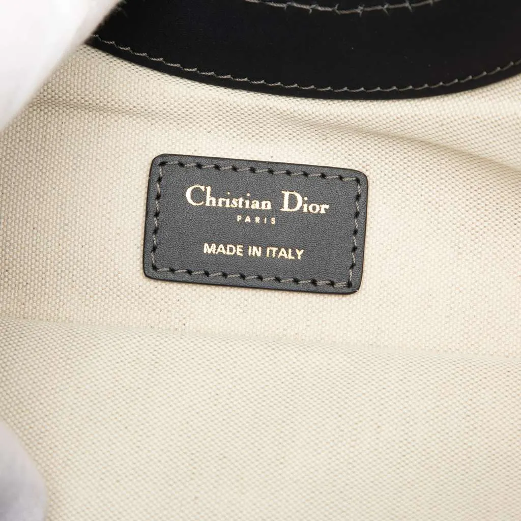 Dior Oblique Canvas Fold Over Clutch Blue Canvas Very good - Box View