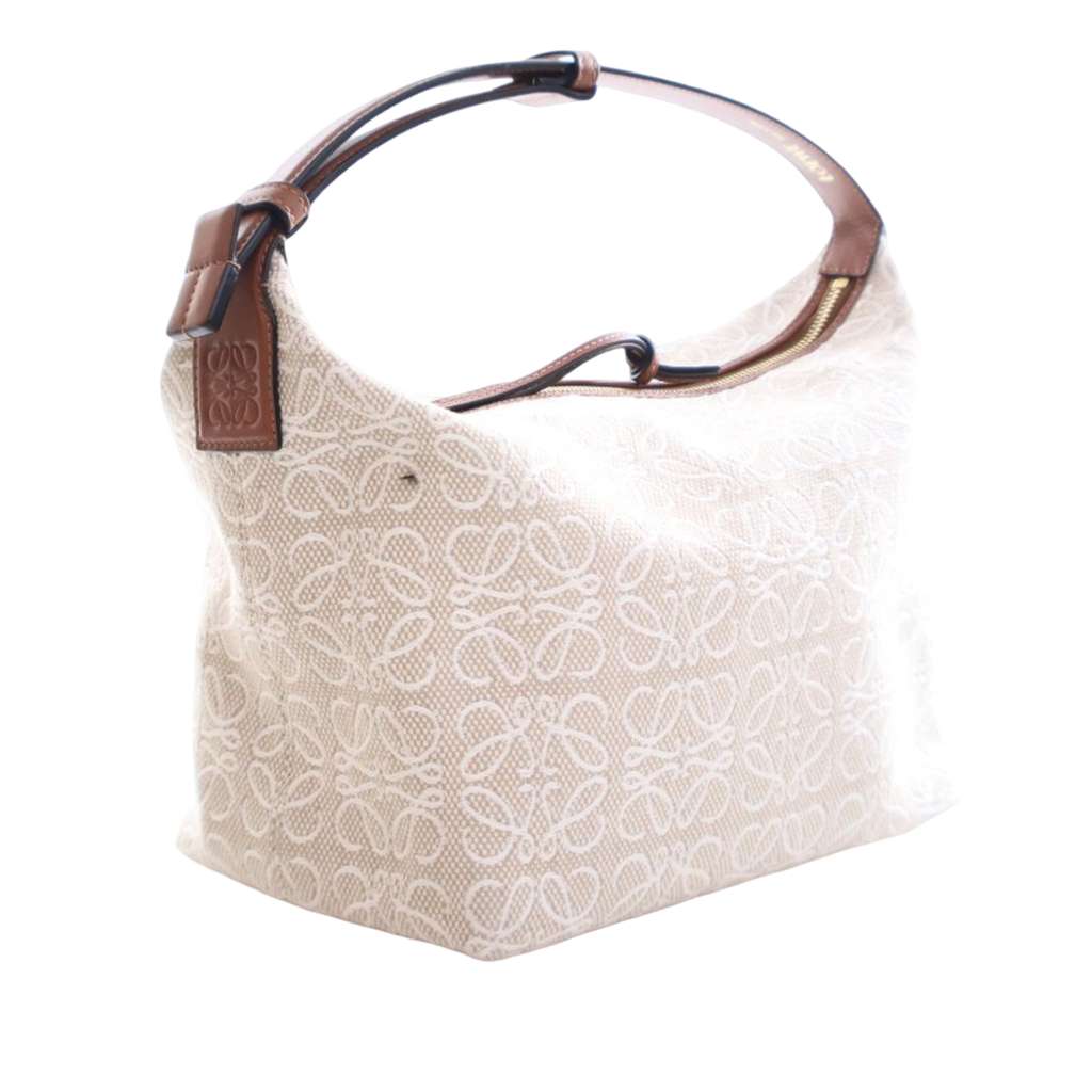 Loewe Medium Anagram Canvas Cubi Bag Brown Canvas Good condition - Inside View