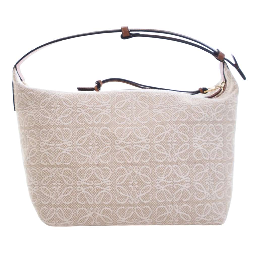 Loewe Medium Anagram Canvas Cubi Bag Brown Canvas Good condition - Model View