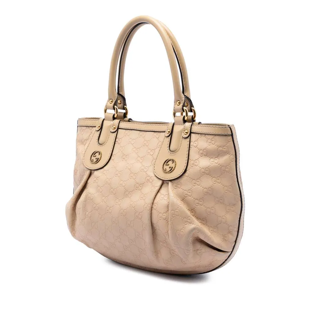 Gucci Guccissima Scarlett Tote Beige Leather Very good - Back View