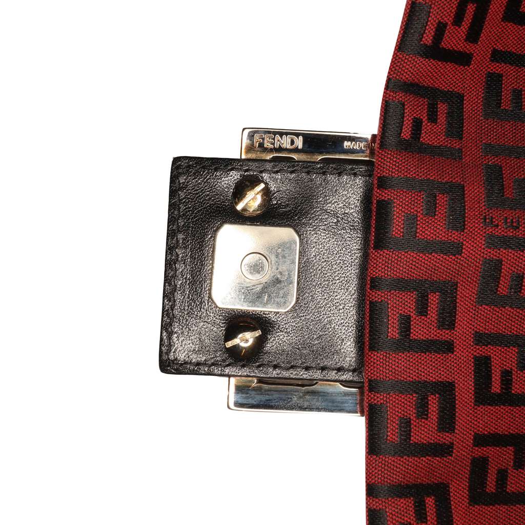 Fendi Mini Zucchino Canvas Mamma Forever Red Canvas Good condition - Box View