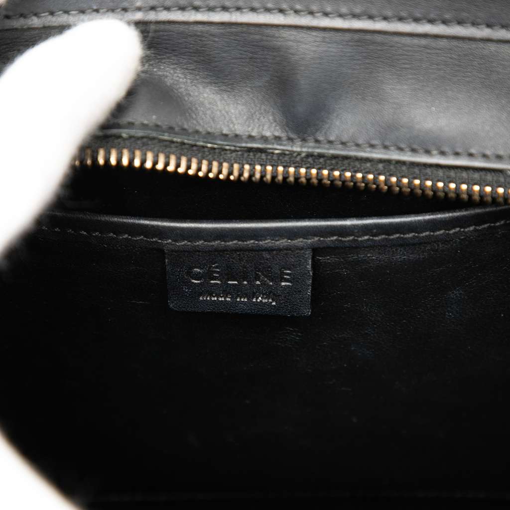 Celine Nano Tricolor Felt Luggage Tote Blue Wool Very good condition - Box View