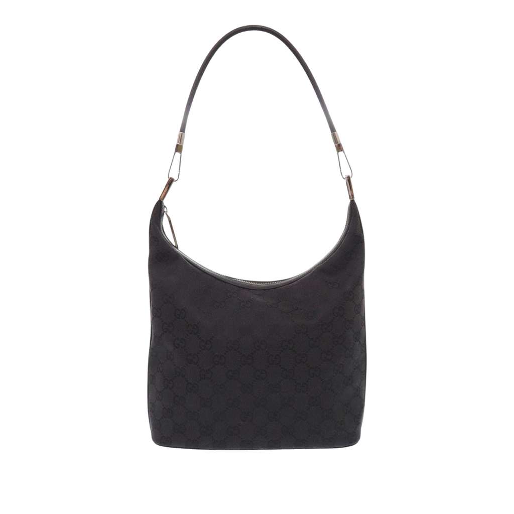 Gucci GG Canvas Shoulder Bag Black Canvas Good condition - Back View