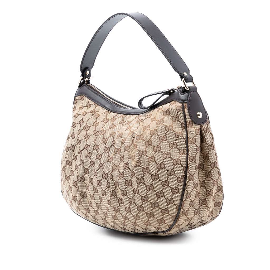 Gucci GG Canvas Sukey Shoulder Bag Beige Good condition - Back View