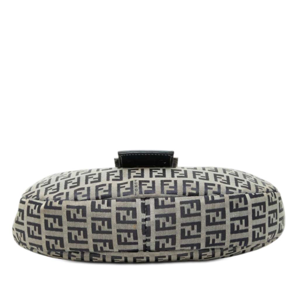 Fendi Zucchino Canvas Croissant Grey Canvas Good condition - Inside View