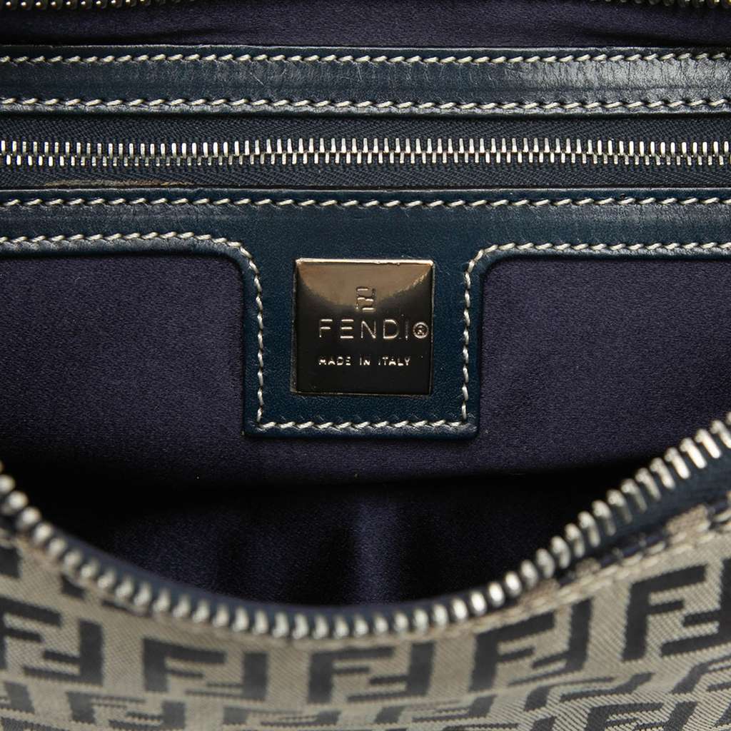 Fendi Zucchino Canvas Croissant Grey Canvas Good condition - Box View