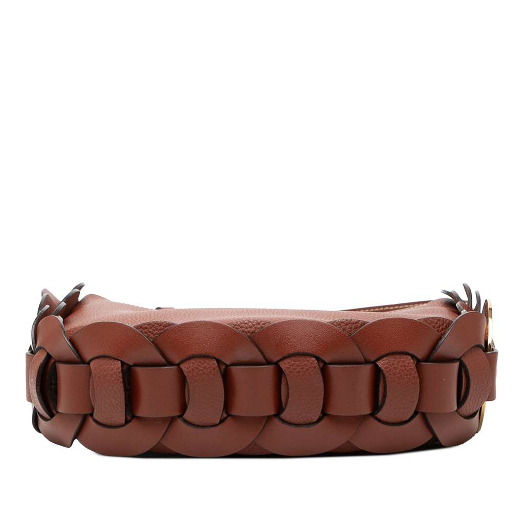 Chloé Small Grained Calfskin Darryl Hobo Brown Leather Good condition - Inside View