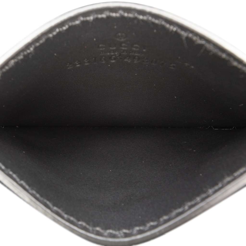 Gucci Guccissima Card Holder Black Leather Very good condition - Model View