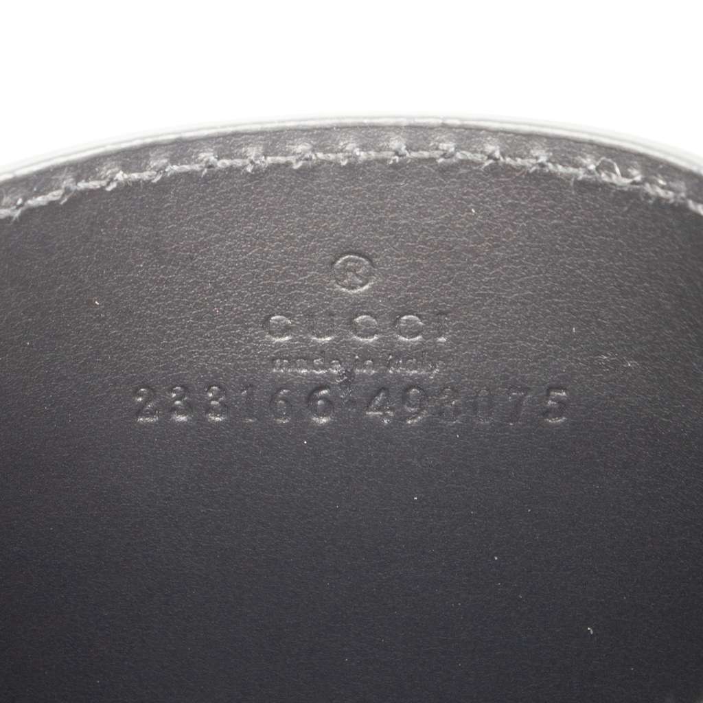 Gucci Guccissima Card Holder Black Leather Very good condition - Box View