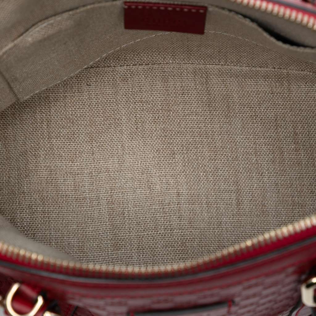 Gucci Mini Microguccissima Dome Satchel Red Leather Good condition - Model View