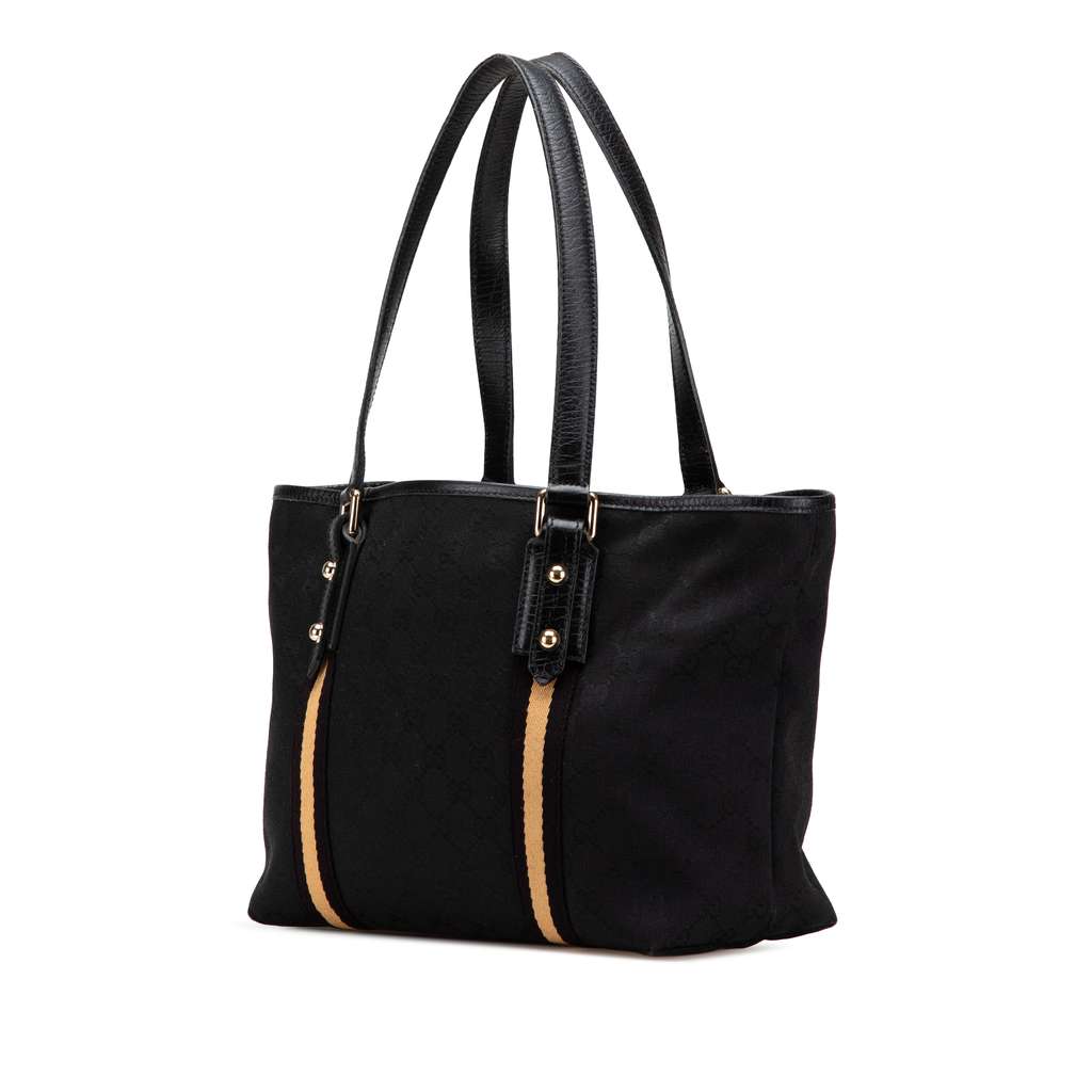 Gucci GG Canvas Jolicoeur Tote Black Canvas Good condition - Back View