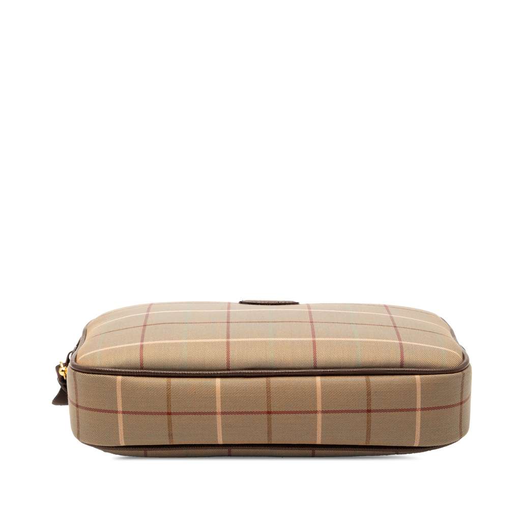 Burberry Vintage Check Canvas Clutch Brown Canvas Good condition - Inside View