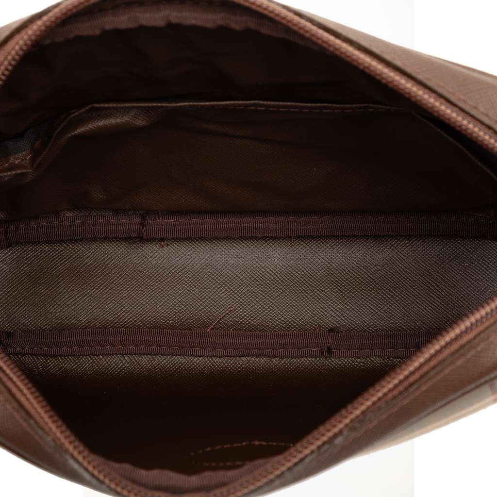 Burberry Vintage Check Canvas Clutch Brown Canvas Good condition - Model View