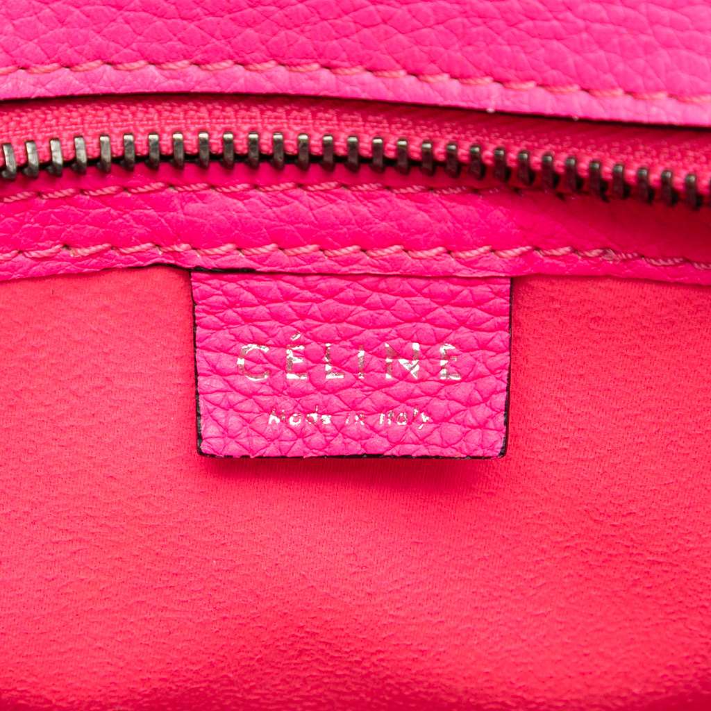 Celine Nano Leather Luggage Tote Pink Leather Good condition - Box View