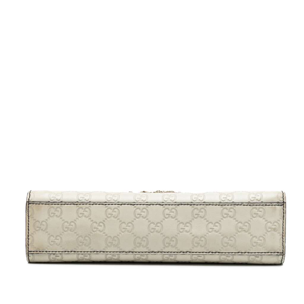 Gucci Medium Guccissima Emily Shoulder Bag White Leather Good condition - Inside View