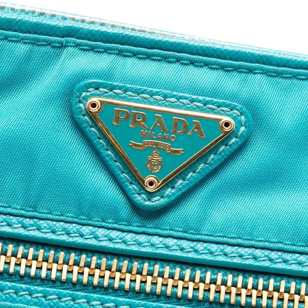 Prada Tessuto Shoulder Bag Blue Good - Box View
