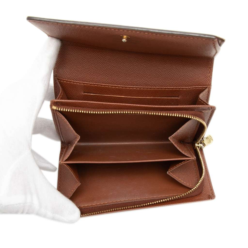 Louis Vuitton Monogram Porte Monnaie Billets Tresor Wallet Brown Good condition - Model View