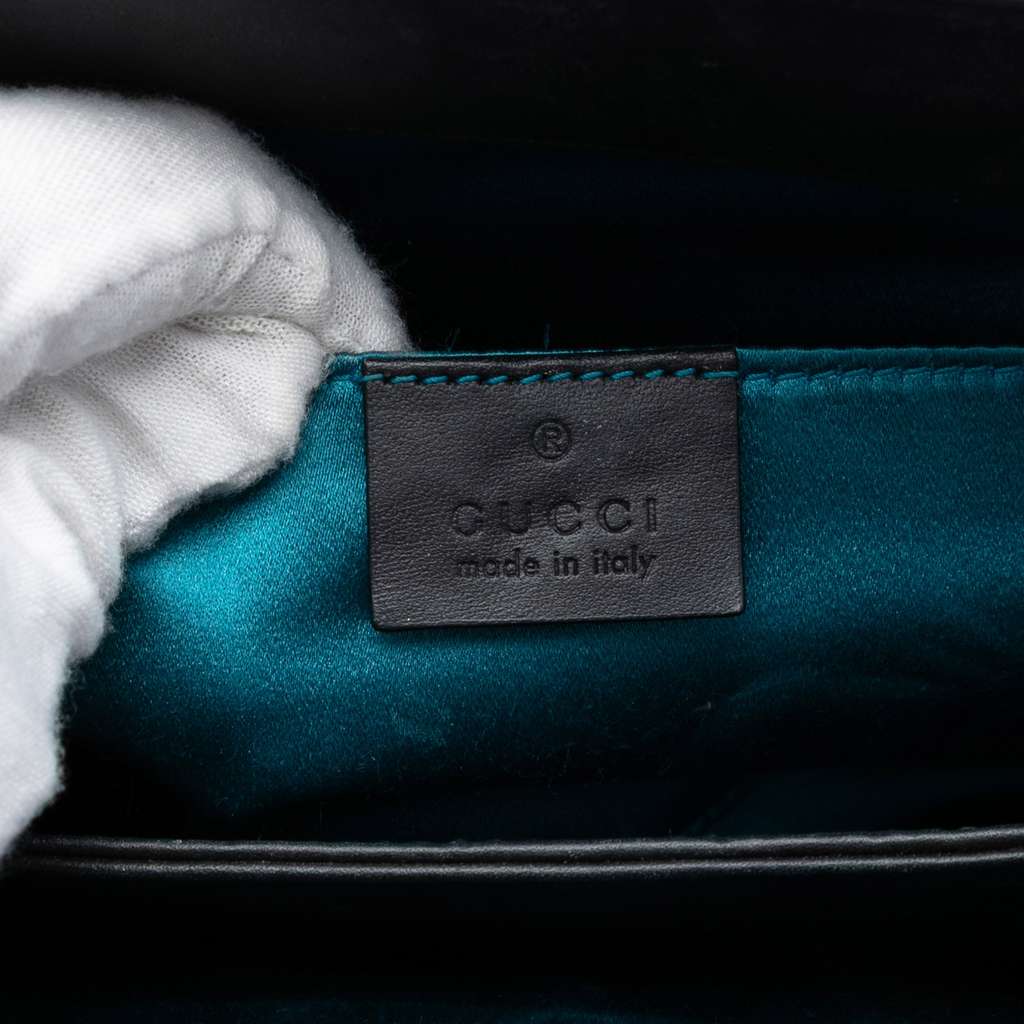 Gucci Small Suede Web Ophidia Chain Crossbody Brown Leather Good condition - Box View