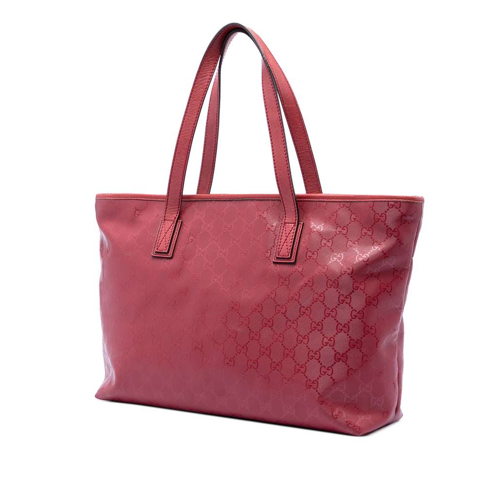 Gucci Medium GG Imprime Tote Red Canvas Good condition - Back View