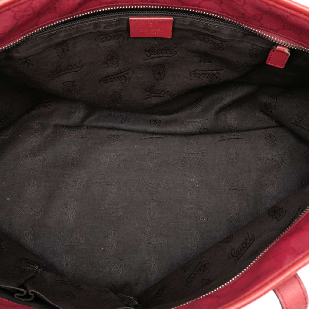 Gucci Medium GG Imprime Tote Red Canvas Good condition - Model View