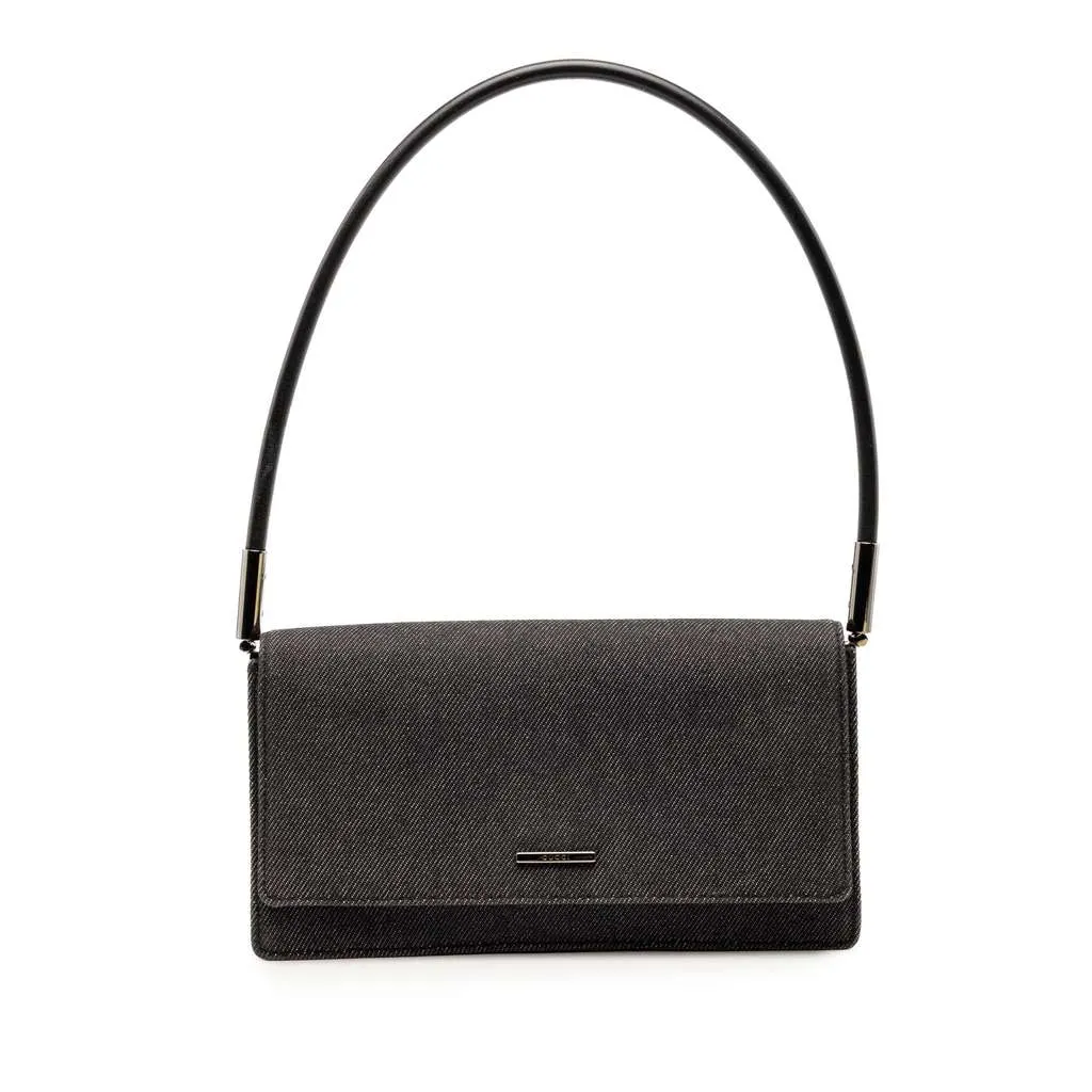 Gucci Denim Shoulder Bag Black Denim Very good - Front View