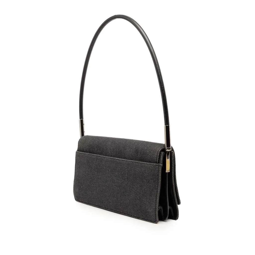Gucci Denim Shoulder Bag Black Denim Very good - Back View