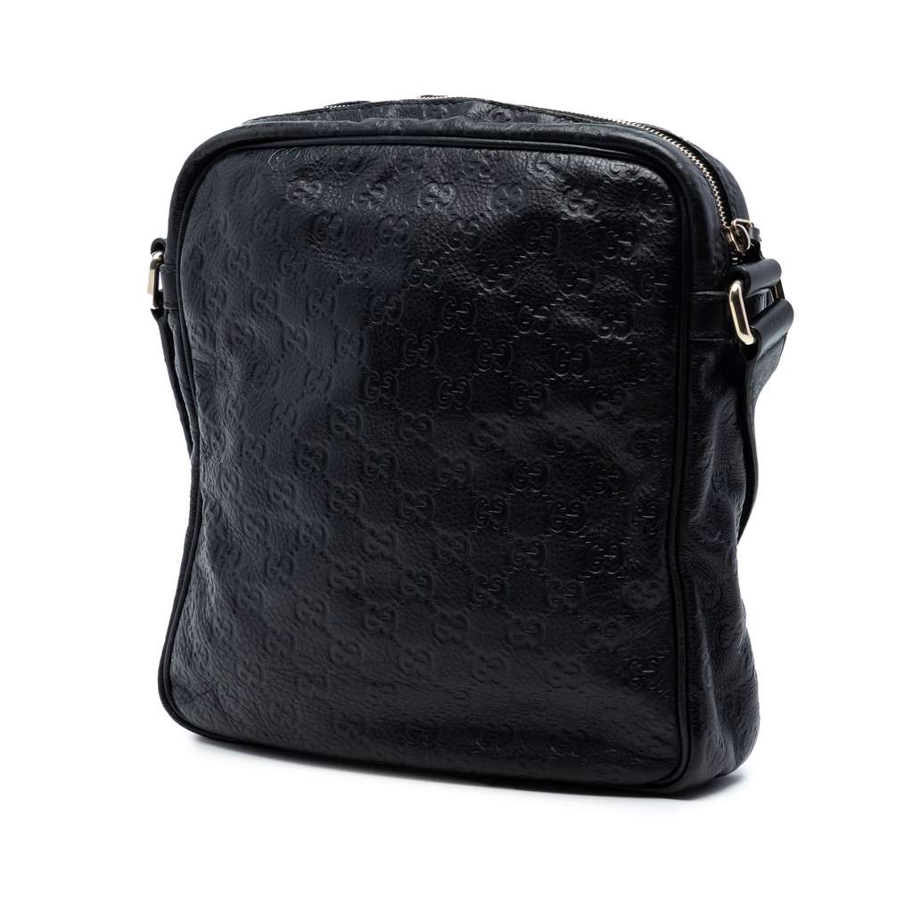 Gucci Guccissima Crossbody Black Leather Good condition - Back View