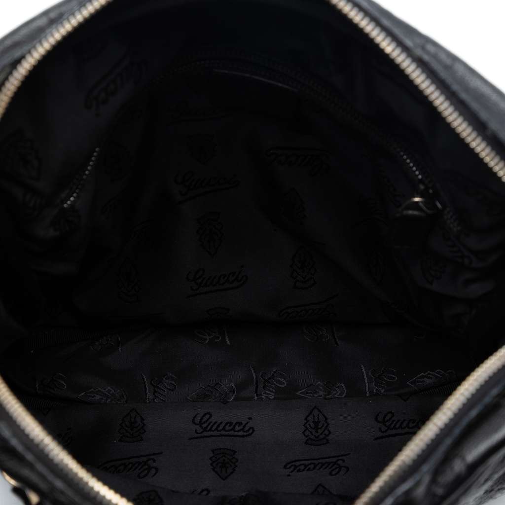 Gucci Guccissima Crossbody Black Leather Good condition - Model View