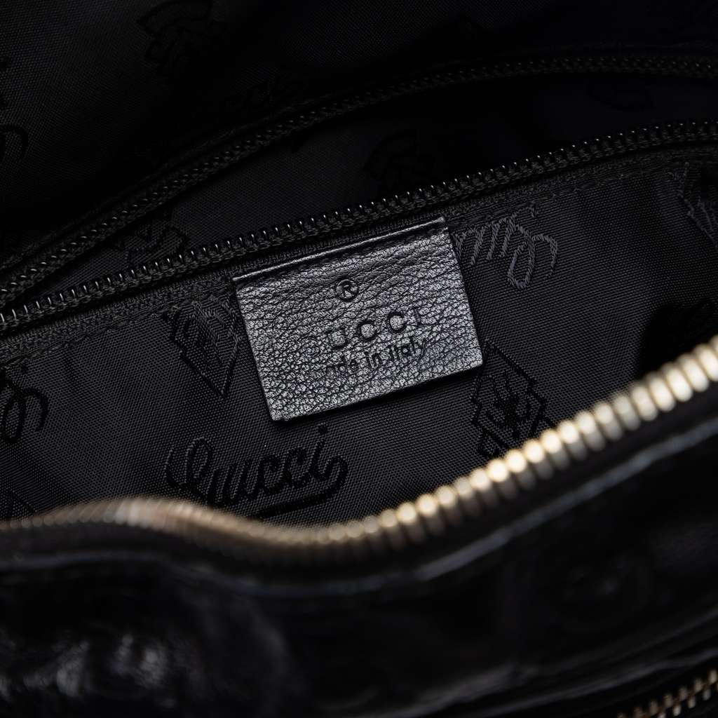 Gucci Guccissima Crossbody Black Leather Good condition - Box View