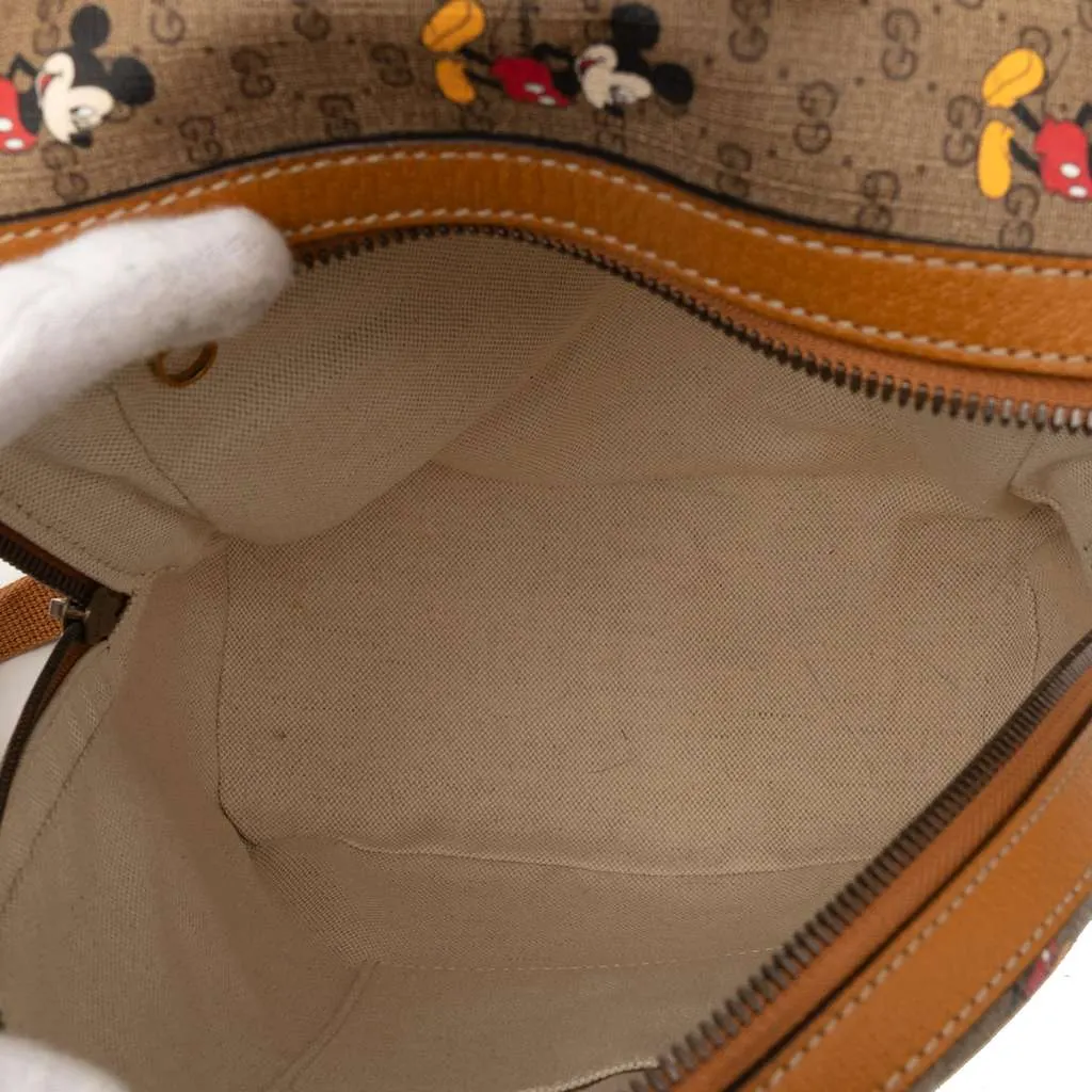 Gucci Disney Small Micro GG Supreme Mickey Mouse Dome Backpack Brown Canvas Very good - Model View