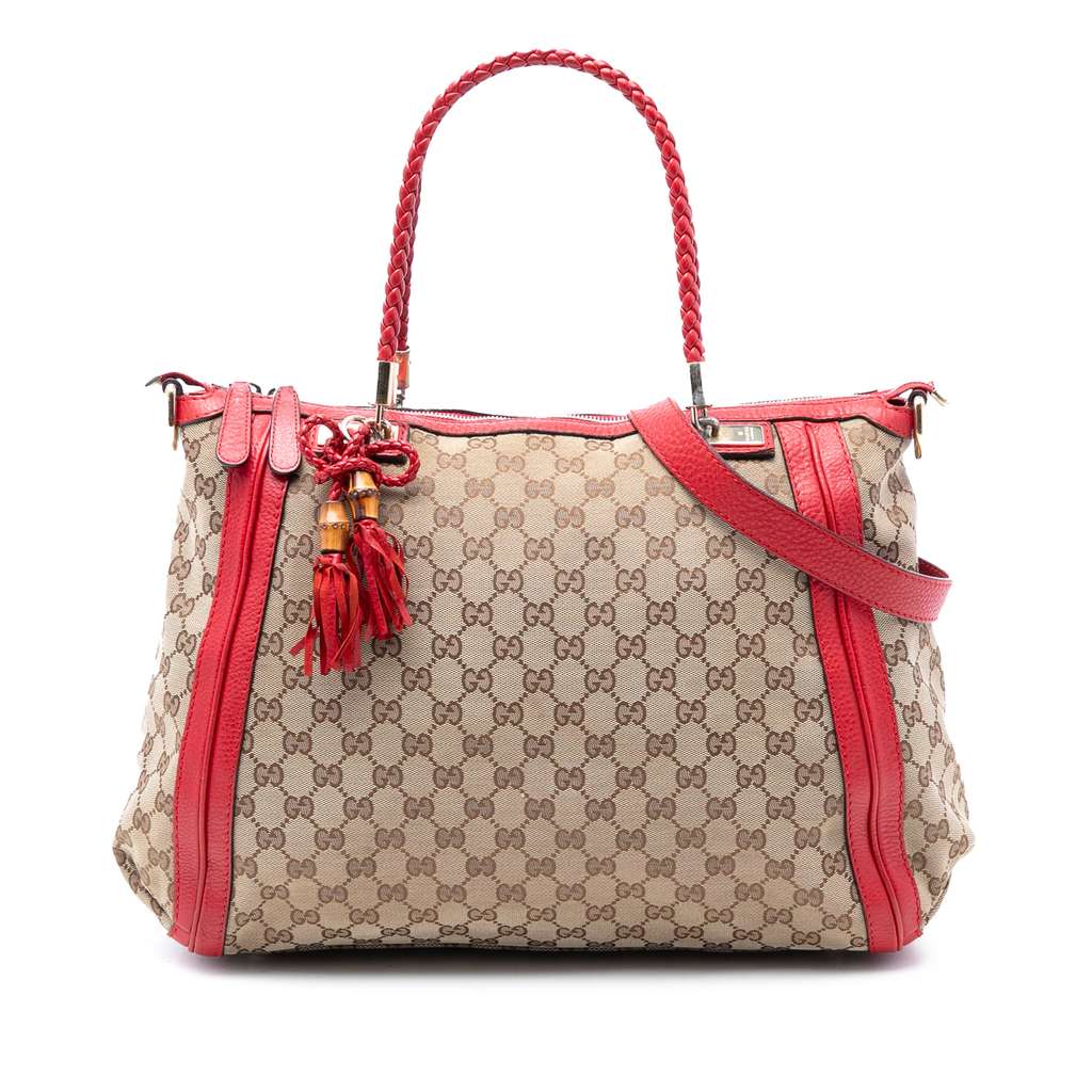 Gucci حقيبة بيلا كبيرة الحجم من قماش GG