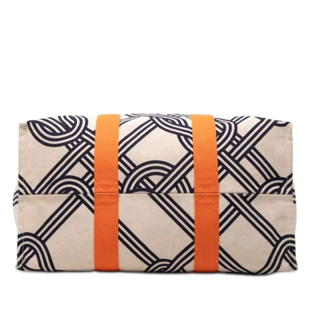 Hermès Toile Noeuds Marins Beach Tote Beige Very good - Inside View