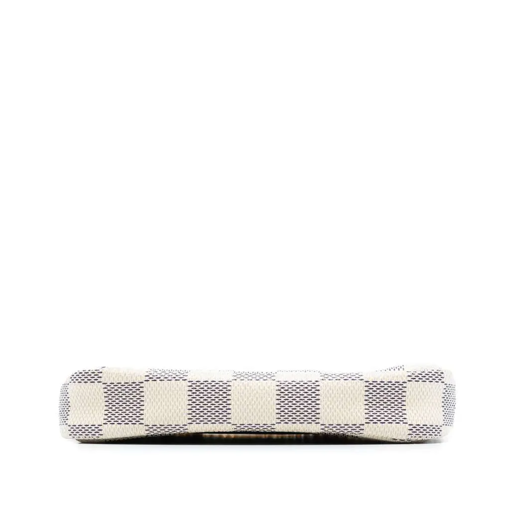 Louis Vuitton Damier Azur Mini Pochette Accessoires White Canvas Very good - Inside View