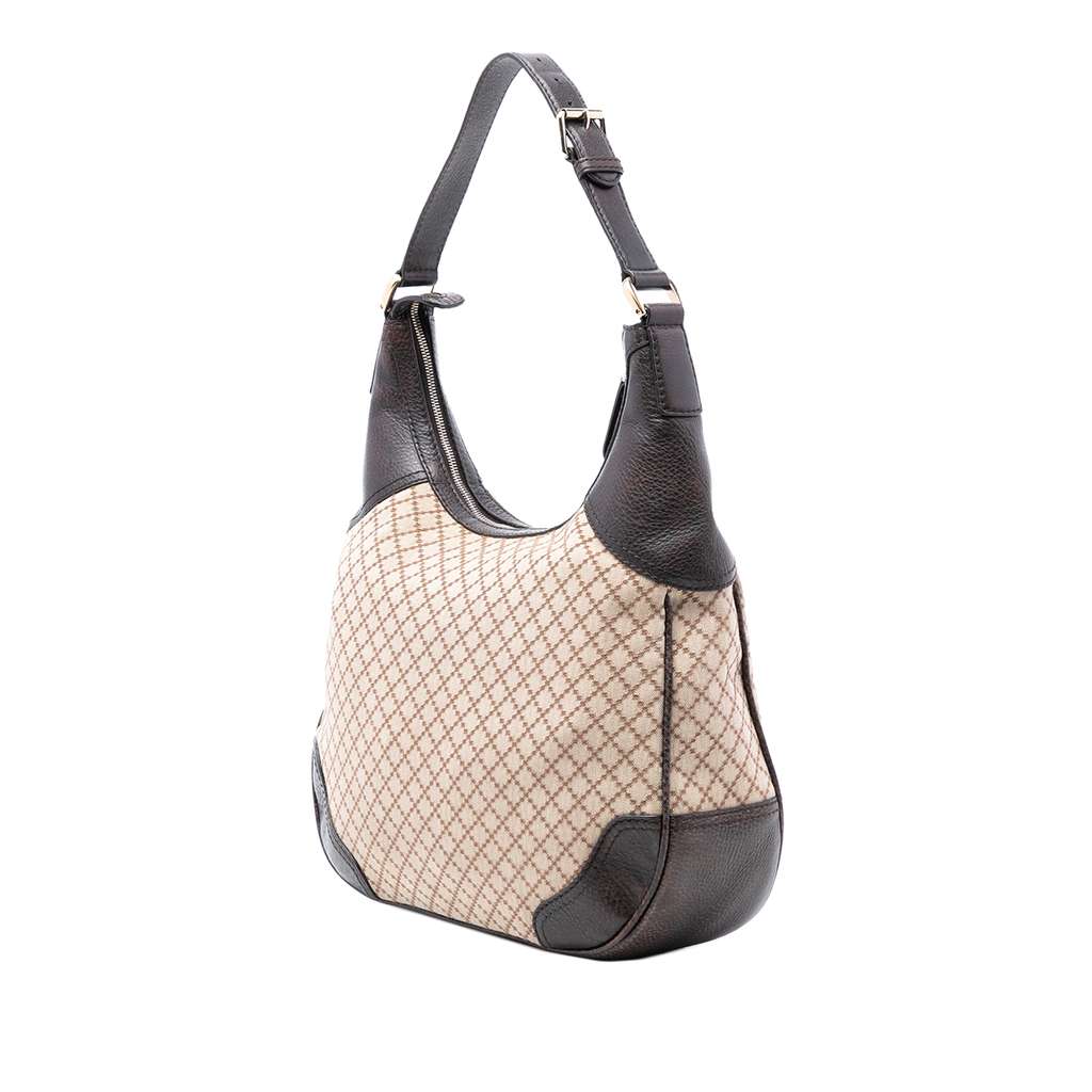 Gucci Diamante Canvas Catherine Shoulder Bag Beige Good condition - Back View