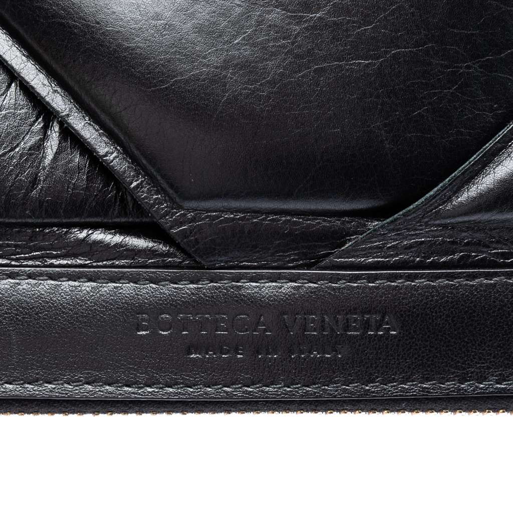 Bottega Veneta Nappa Maxi Intrecciato Padded Clutch Black Leather Good condition - Box View