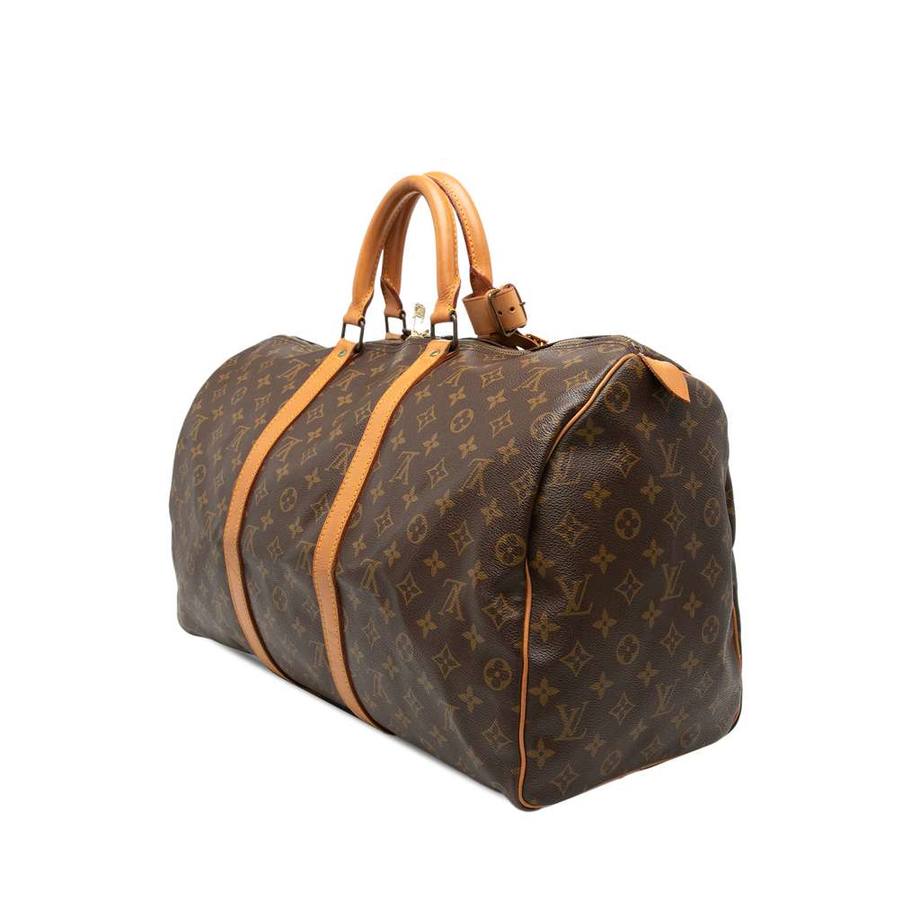 Louis Vuitton Monogram Keepall 50 Brown Fair condition - Back View