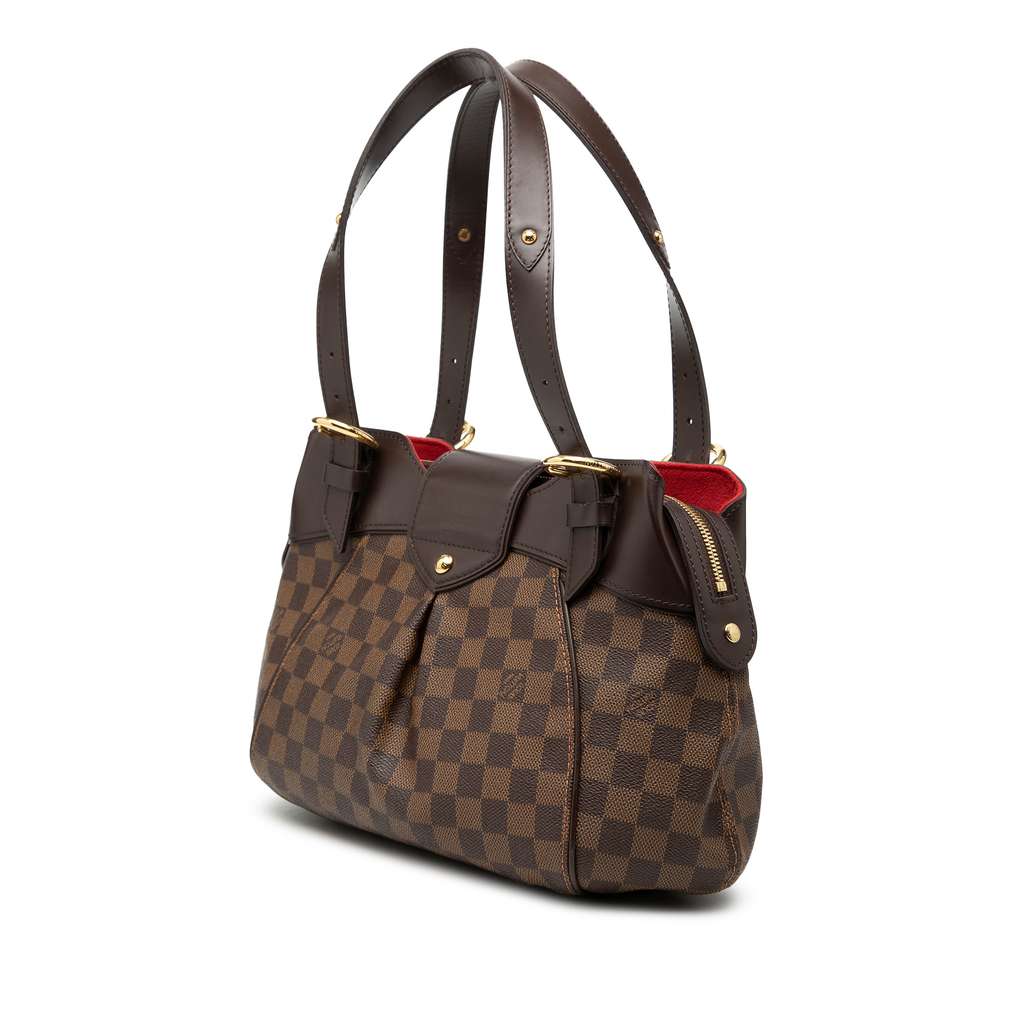 Louis Vuitton Damier Ebene Sistina PM Brown Good condition - Back View