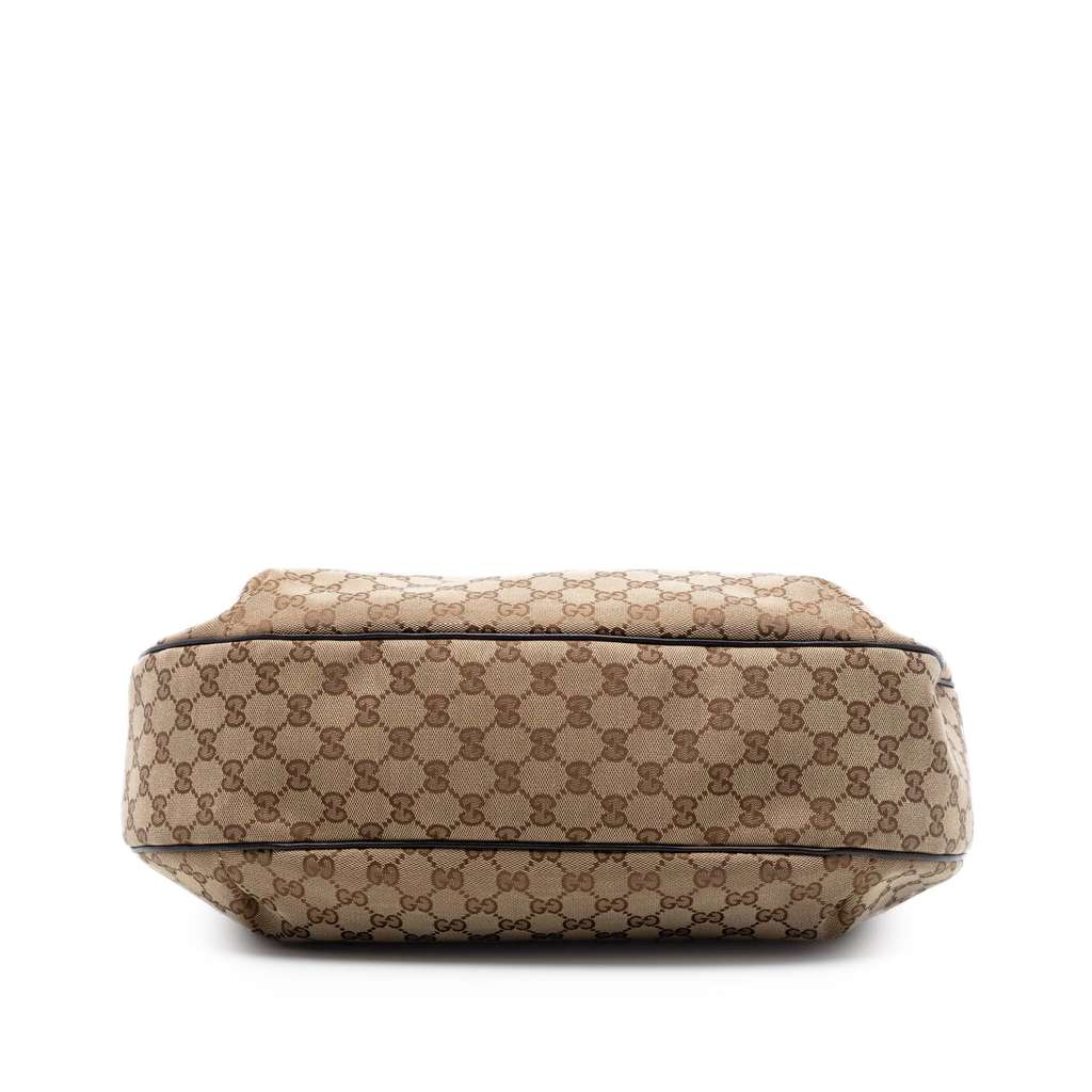 Gucci Large GG Canvas Web New Ladies Hobo Beige Good condition - Inside View
