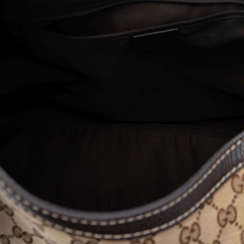 Gucci Large GG Canvas Web New Ladies Hobo Beige Good condition - Model View