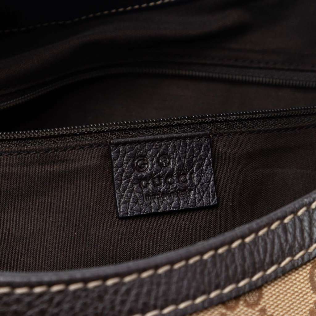 Gucci Large GG Canvas Web New Ladies Hobo Beige Good condition - Box View