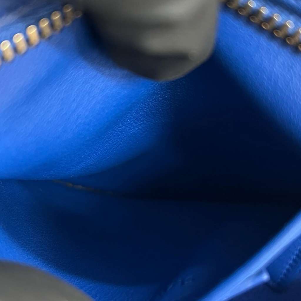 Saint Laurent Small Leather Monogram Downtown Cabas Satchel Blue Leather Good condition - Model View