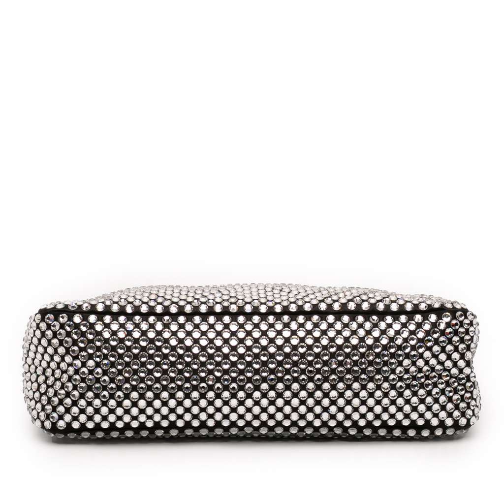 Prada Mini Satin Crystal Re Edition 2000 Shoulder Bag Black Satin Good condition - Inside View