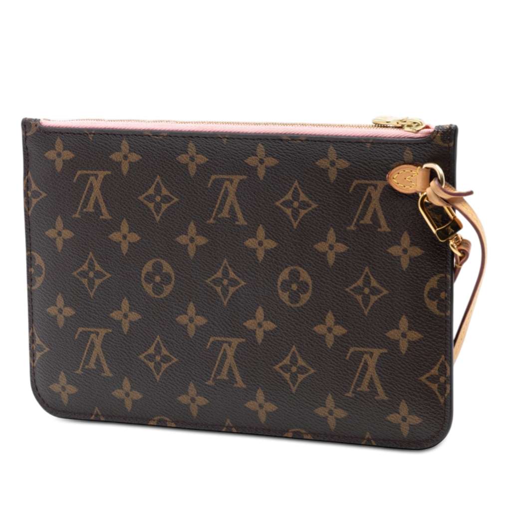 Louis Vuitton Monogram Neverfull MM Pochette Brown Good condition - Back View