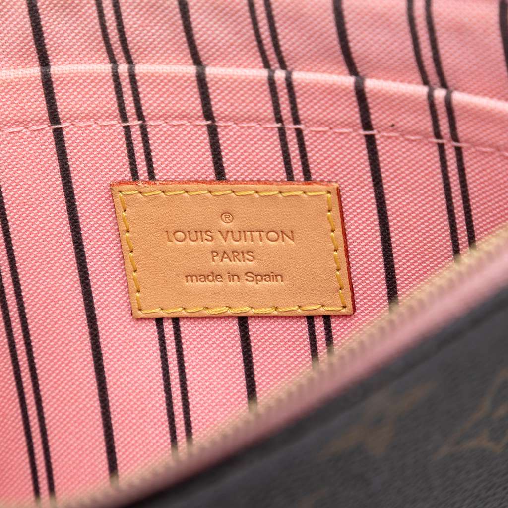 Louis Vuitton Monogram Neverfull MM Pochette Brown Good condition - Box View