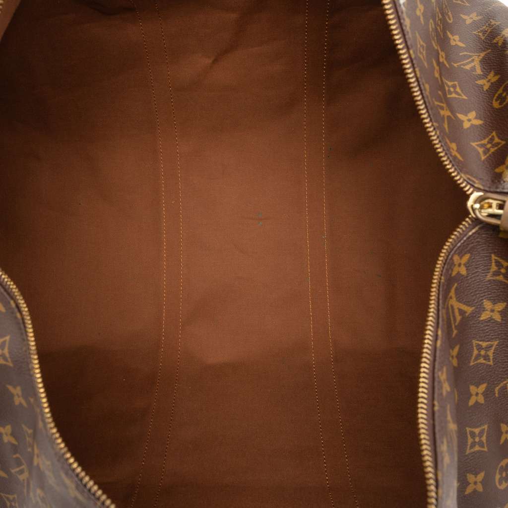 Louis Vuitton Monogram Keepall 60 Brown Fair condition - Model View