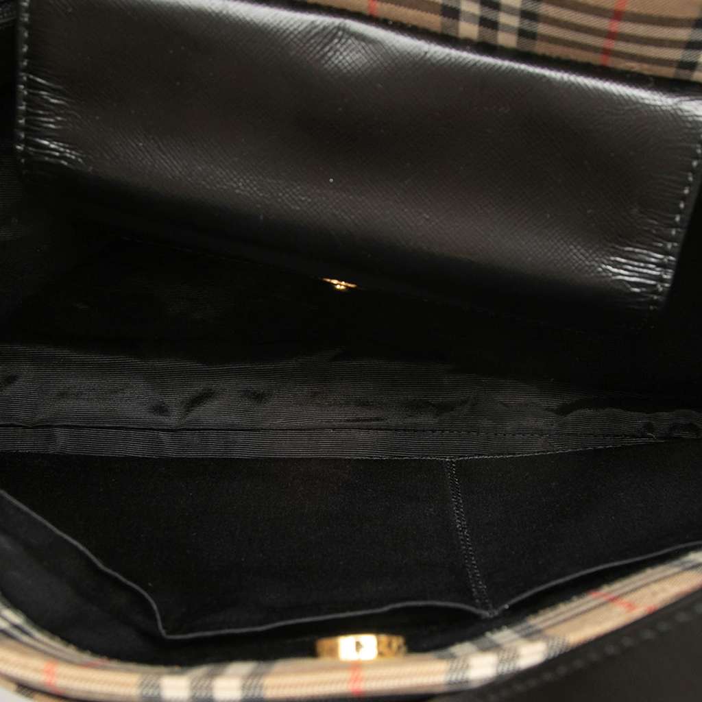 Burberry Haymarket Check Canvas Shoulder Bag Beige Canvas Good condition - Model View