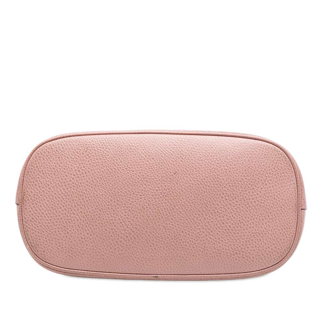 Gucci Small Dollar Calfskin GG Charm Dome Satchel Pink Leather Good condition - Inside View