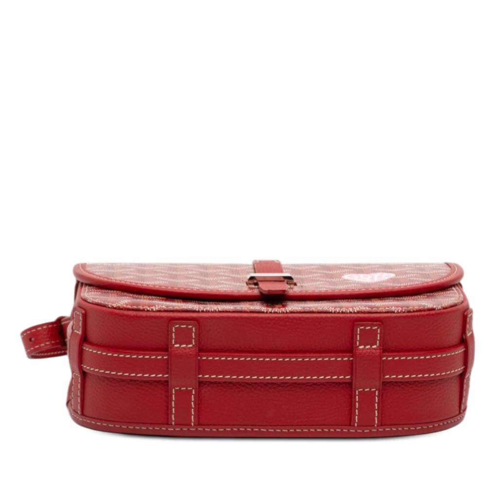 Goyard Goyardine Coeur Goyard Belvedere II PM Red Canvas Good condition - Inside View