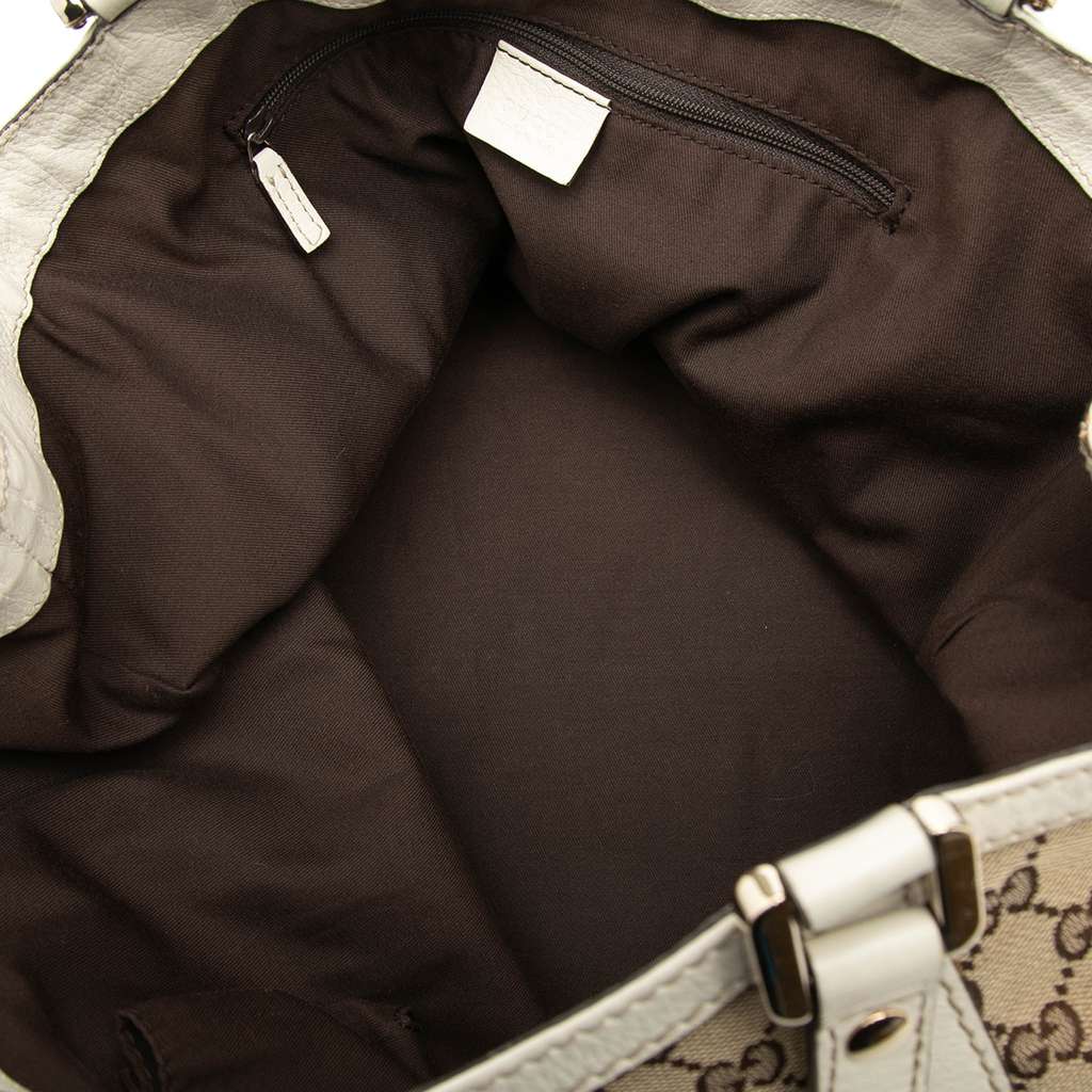 Gucci GG Canvas Web New Ladies Tote Beige Canvas Good condition - Model View