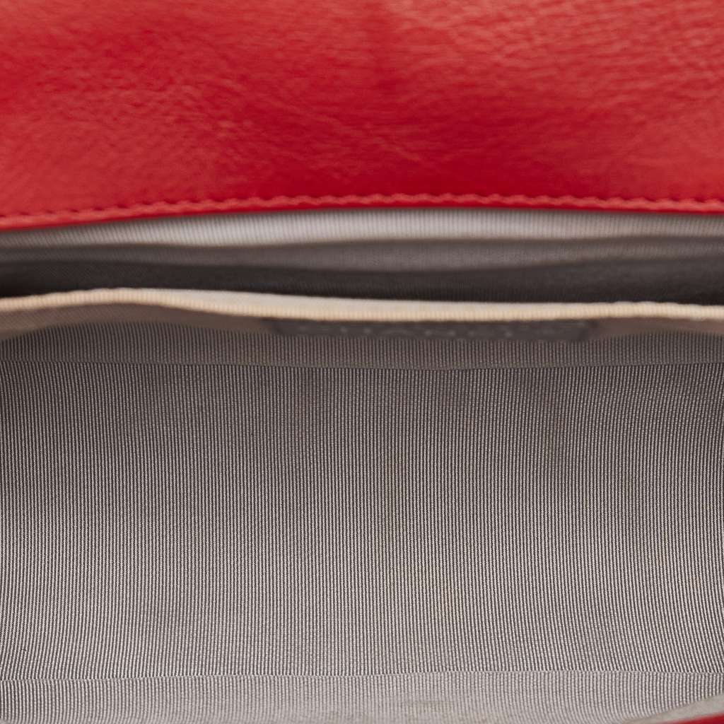 Chanel Old Medium Calfskin Double Stitch Boy Flap Red Leather Good condition - Box View